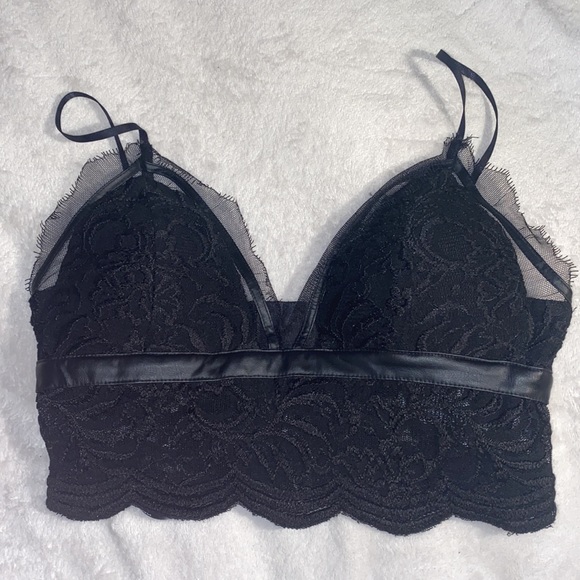 Marciano Leather and Lace Top - Picture 6 of 11